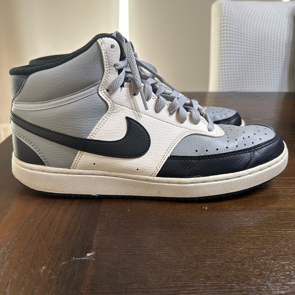 Nike Men's Mid-Top Sneakers — Grey / White / Black - Picture 2 of 7
